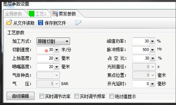 光纤激光切割机系统中蒸发去膜功能的使用方法